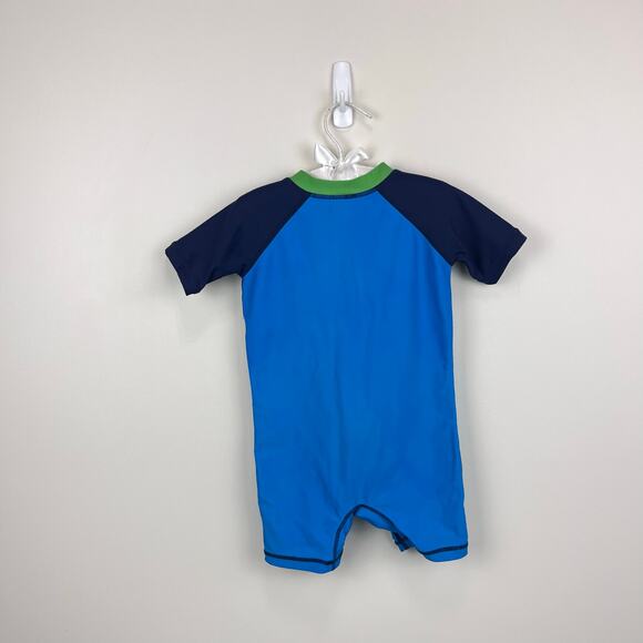 Hanna Andersson Blue Fish Sunblock Rash Guard Bathing Suit 80 cm 18-24 Months - Picture 6 of 7